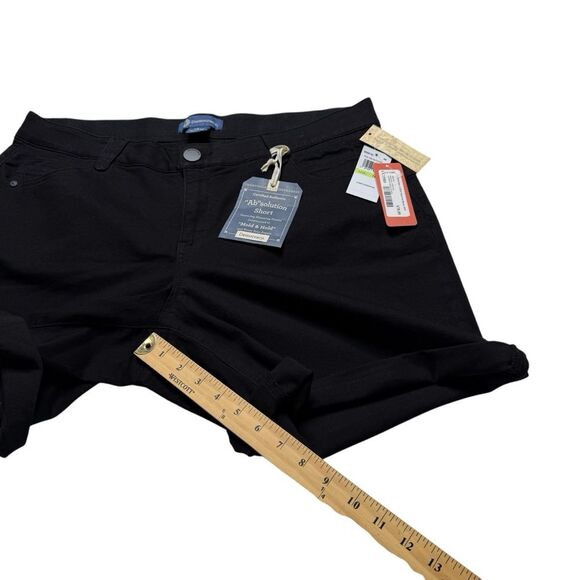 Democracy Ab Solution Cuffed Black Shorts Curve Equality Mold & Hold Sz 18W NWT - Picture 7 of 13